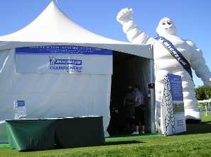 Golf sim tent at Michelin Championship in Vegas