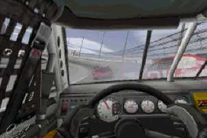 Inside Deluxe NASCAR race car sim