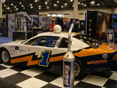 Trade show entertainment with a race car