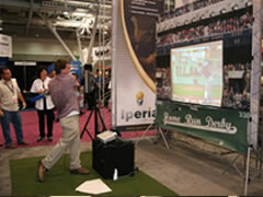 Virtual baseball trade show booth game